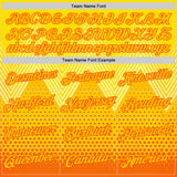 Custom Yellow Orange 3D Pattern Design Spain Sportswear Performance T-Shirt