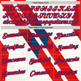 Custom Cream Fire Red-Royal 3D Pattern Design Canada America Sportswear Performance T-Shirt