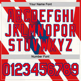 Custom Cream Fire Red-Royal 3D Pattern Design Canada America Sportswear Performance T-Shirt