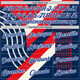 Custom Cream Royal Red Blue-White 3D Pattern Design USA Inspired America Sportswear Performance T-Shirt