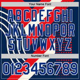 Custom Cream Royal Red Blue-White 3D Pattern Design USA Inspired America Sportswear Performance T-Shirt