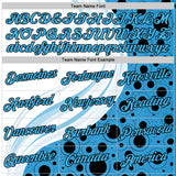 Custom White Sky Blue-Black 3D Pattern Design Argentina Sportswear Performance T-Shirt