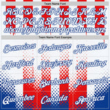 Custom White Red-Royal 3D Pattern Design USA Inspired America Sportswear Performance T-Shirt