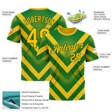 Custom Green Yellow 3D Pattern Design Brazil Africa Sportswear Performance T-Shirt