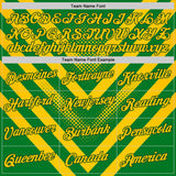 Custom Green Yellow 3D Pattern Design Brazil Africa Sportswear Performance T-Shirt