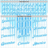Custom Blue Sky Blue-White 3D Pattern Design Argentina Stripe Sportswear Performance T-Shirt