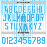 Custom Blue Sky Blue-White 3D Pattern Design Argentina Stripe Sportswear Performance T-Shirt