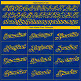 Custom Royal Yellow 3D Los Angeles City Edition Fade Fashion Performance T-Shirt