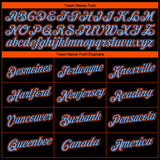 Custom Black Powder Blue-Orange 3D Miami City Edition Fade Fashion Performance T-Shirt