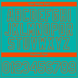 Custom Aqua Orange 3D Miami City Edition Fade Fashion Performance T-Shirt