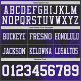Custom Black White-Purple 3D Pattern Abstract Brush Stroke Authentic Football Jersey