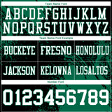 Custom Black White-Kelly Green 3D Pattern Abstract Brush Stroke Authentic Football Jersey