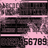 Custom Black Light Pink 3D Pattern Abstract Brush Stroke Authentic Football Jersey
