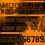 Custom Black Bay Orange 3D Pattern Abstract Brush Stroke Authentic Football Jersey