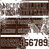 Custom Brown White 3D Pattern Abstract Brush Stroke Authentic Football Jersey