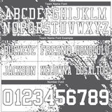 Custom White Steel Gray 3D Pattern Abstract Brush Stroke Authentic Football Jersey