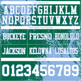 Custom Kelly Green White-Light Blue 3D Pattern Abstract Brush Stroke Authentic Football Jersey