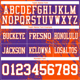 Custom Purple White-Orange 3D Pattern Abstract Brush Stroke Authentic Football Jersey