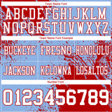 Custom Light Blue White-Red 3D Pattern Abstract Brush Stroke Authentic Football Jersey