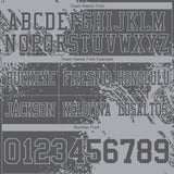 Custom Steel Gray Gray 3D Pattern Abstract Brush Stroke Authentic Football Jersey