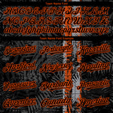 Custom Black Orange 3D Hawaii Tropical Palm Leaves Authentic Baseball Jersey