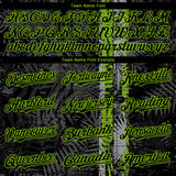Custom Black Neon Green 3D Hawaii Tropical Palm Leaves Authentic Baseball Jersey