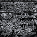 Custom Black Gray-White 3D Hawaii Palm Leaves Authentic Baseball Jersey