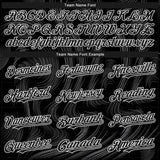 Custom Black White 3D Pattern Design Fluid Lines Authentic Baseball Jersey
