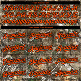 Custom Camo Orange-Black 3D Woodland Camo Authentic Salute To Service Authentic Baseball Jersey
