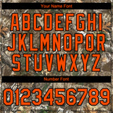 Custom Camo Orange-Black 3D Woodland Camo Authentic Salute To Service Authentic Baseball Jersey