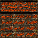 Custom Camo Orange-Black 3D Woodland Camo Authentic Salute To Service Authentic Baseball Jersey