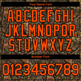 Custom Camo Orange-Black 3D Woodland Camo Authentic Salute To Service Authentic Baseball Jersey