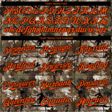 Custom Camo Orange-Black 3D Woodland Camo Authentic Salute To Service Authentic Baseball Jersey