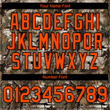 Custom Camo Orange-Black 3D Woodland Camo Authentic Salute To Service Authentic Baseball Jersey