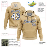 Custom Stitched City Cream White Old Gold-Navy 3D Pattern Design Line Geometric Shape Sports Pullover Sweatshirt Hoodie