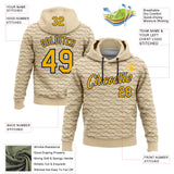 Custom Stitched City Cream Gold-Navy 3D Pattern Design Line Geometric Shape Sports Pullover Sweatshirt Hoodie