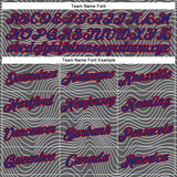 Custom Stitched Navy Royal Red-White 3D Pattern Design Wave Distorted Line Sports Pullover Sweatshirt Hoodie