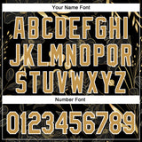 Custom Stitched Black Old Gold-White 3D Pattern Design Golden Subtle Floral Sports Pullover Sweatshirt Hoodie