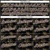 Custom Stitched Black Brown-White 3D Pattern Design Golden Subtle Floral Sports Pullover Sweatshirt Hoodie