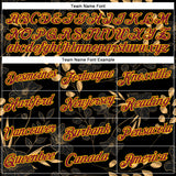 Custom Stitched Black Crimson-Yellow 3D Pattern Design Golden Subtle Floral Sports Pullover Sweatshirt Hoodie