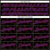 Custom Stitched Black Royal-Red 3D Pattern Design Golden Subtle Floral Sports Pullover Sweatshirt Hoodie