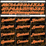 Custom Stitched Black Orange-Cream 3D Pattern Design Golden Subtle Floral Sports Pullover Sweatshirt Hoodie