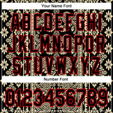 Custom Stitched Black Cream-Fire Red 3D Pattern Design Ethnic Paisley Floral Bandana Sports Pullover Sweatshirt Hoodie