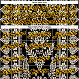 Custom Stitched Black Brown Cream-Yellow 3D Pattern Design Ethnic Paisley Floral Bandana Sports Pullover Sweatshirt Hoodie