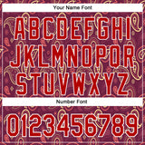 Custom Stitched Crimson Red-White 3D Pattern Design Ethnic Paisley Floral Bandana Sports Pullover Sweatshirt Hoodie