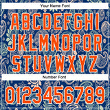 Custom Stitched US Navy Blue Orange-White 3D Pattern Design Ethnic Paisley Floral Bandana Sports Pullover Sweatshirt Hoodie