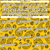 Custom Stitched Yellow White-Steel Gray 3D Pattern Design Ethnic Paisley Floral Bandana Sports Pullover Sweatshirt Hoodie