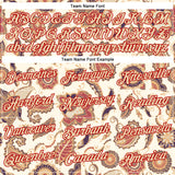 Custom Stitched Cream City Cream-Red 3D Pattern Design Ethnic Paisley Floral Bandana Sports Pullover Sweatshirt Hoodie