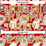 Custom Stitched Red Old Gold-White 3D Pattern Design Ethnic Paisley Floral Bandana Sports Pullover Sweatshirt Hoodie