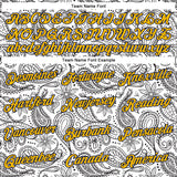 Custom Stitched White Gold-Navy 3D Pattern Design Ethnic Paisley Floral Bandana Sports Pullover Sweatshirt Hoodie